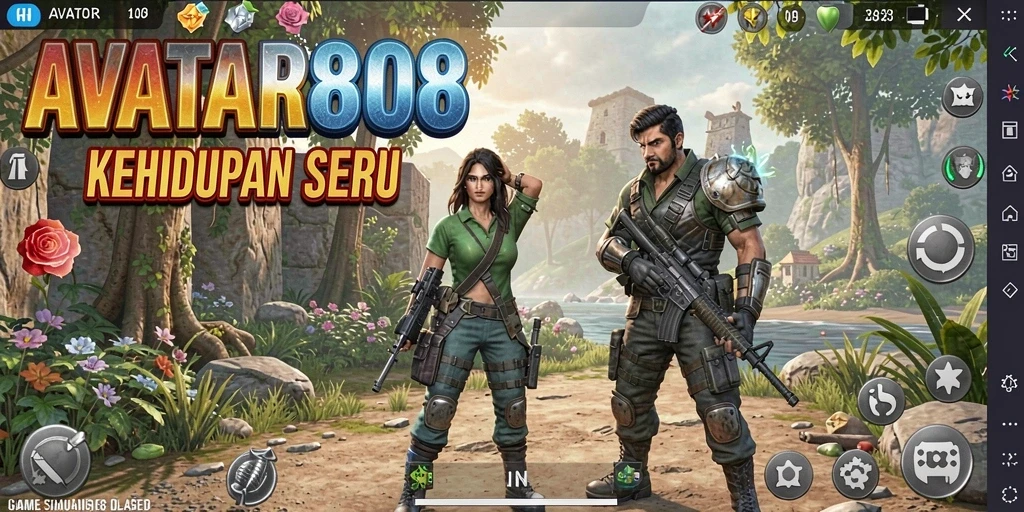 Tampilan gameplay menarik dari AVATAR808 dengan interaksi karakter.