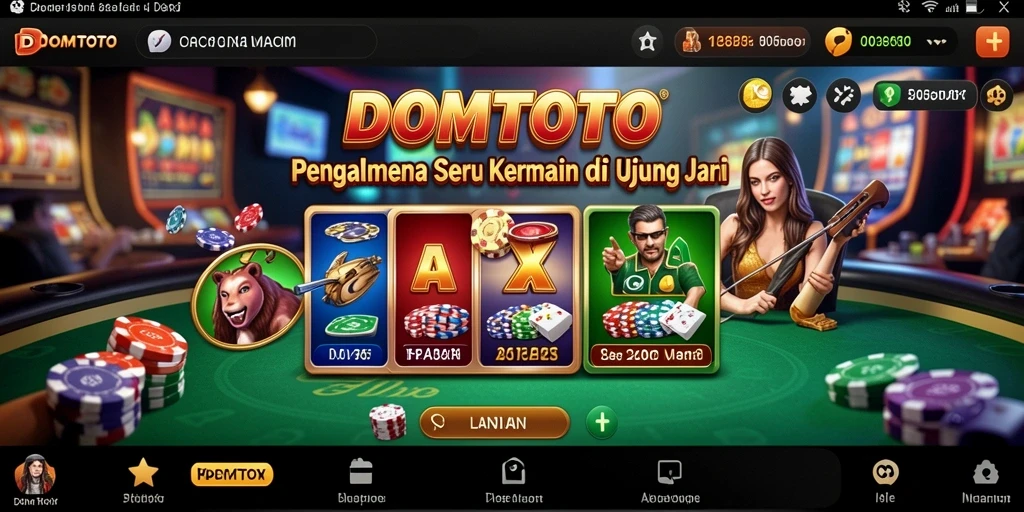 Tampilan gameplay Kasino yang menegangkan di DOMTOTO.