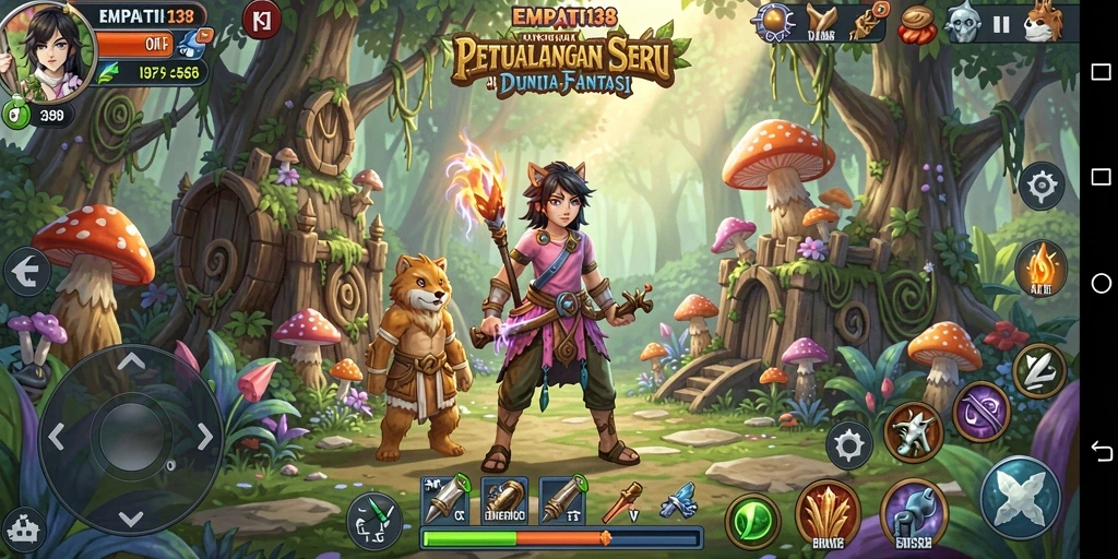 Screenshot gameplay <strong>EMPATI138</strong> yang menampilkan karakter dalam petualangan seru.