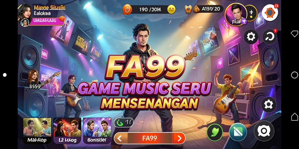 Screenshot menampilkan gameplay <strong>FA99</strong> dengan alunan musik yang mengasyikkan.