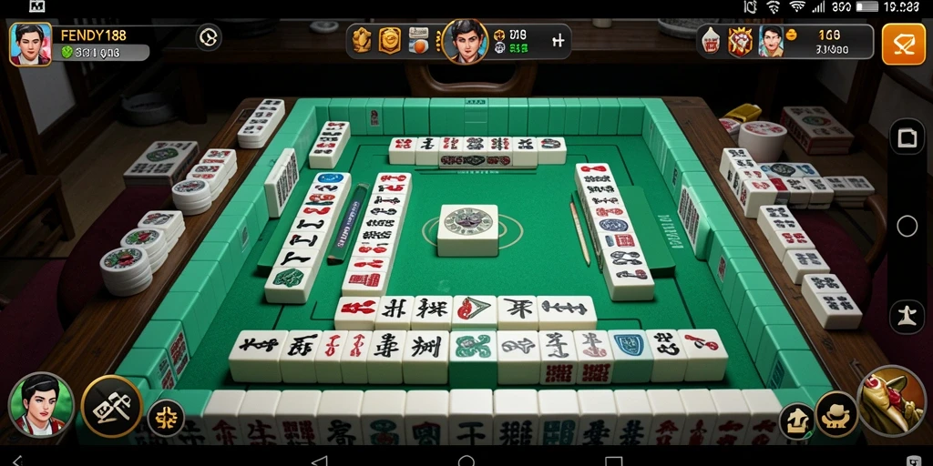 Tangkapan layar gameplay FENDY188 yang menampilkan suasana permainan Mahjong yang menyenangkan.