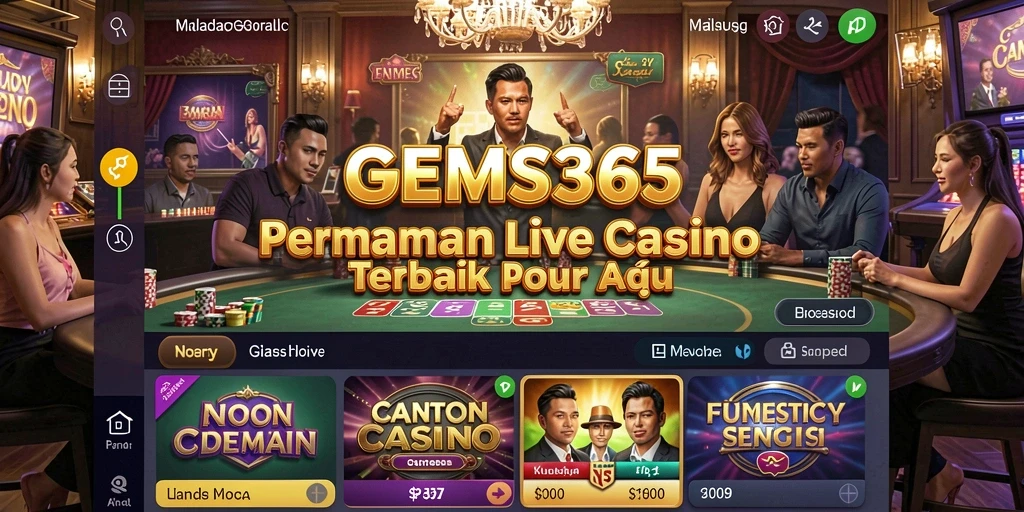 Tampilan gameplay seru di GEMS365 saat bermain Live Casino.