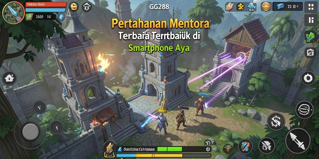 Screenshot utama GG288 menunjukkan aksi seru dalam gameplay Tower Defense yang menegangkan.