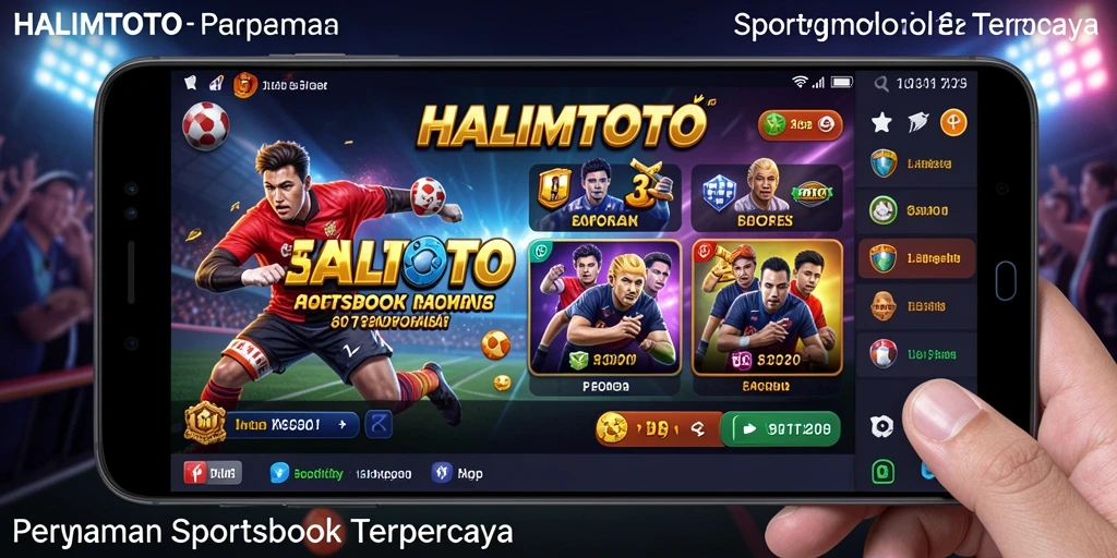 Tampilan antarmuka HALIMTOTO saat melakukan taruhan olahraga.