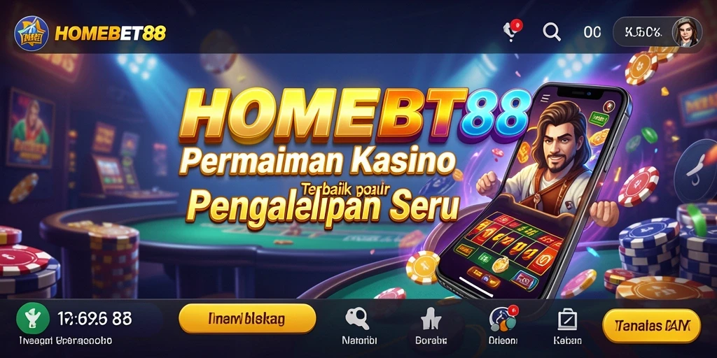 Tampilan gameplay menarik dalam HOMEBET88 yang memikat para pemain kasino.