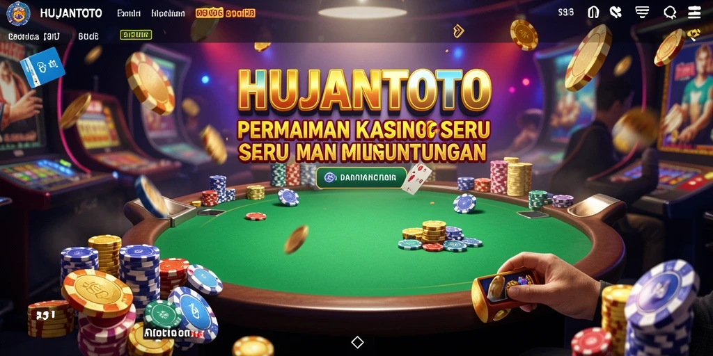 Tampilan gameplay yang menarik dalam HUJANTOTO.