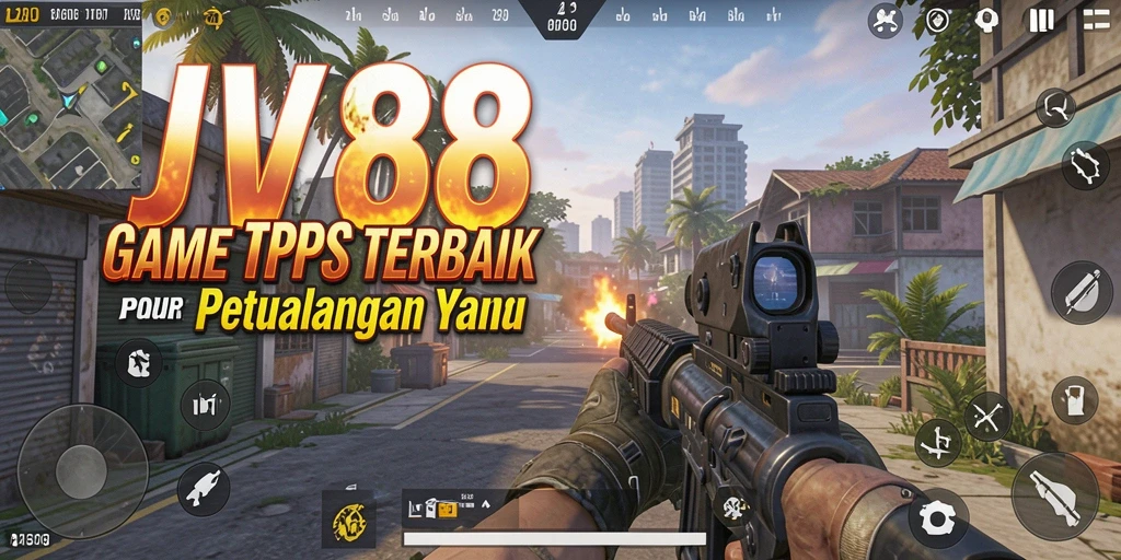 Screenshot gameplay JV88 menampilkan aksi seru dalam TPS.