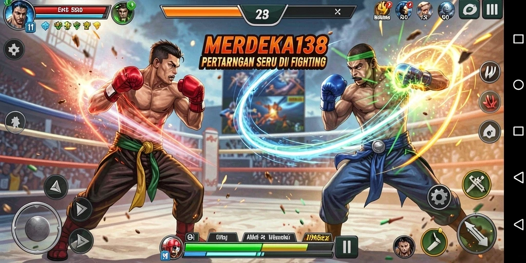 Tampilan menarik dari gameplay Fighting MERDEKA138 dengan aksi seru.