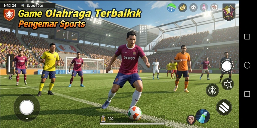 Tampilan gameplay N32 dengan aksi olahraga yang seru.