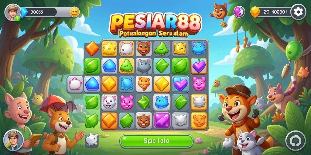 Tampilan gameplay PESIAR88 dengan grafis mencolok dan tantangan seru.