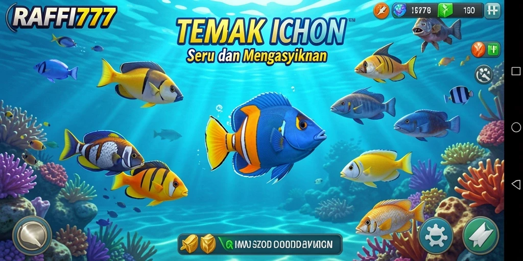 Tampilan gameplay RAFFI777 yang menampilkan aksi tembak ikan seru.