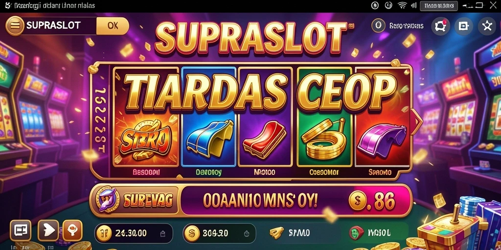 Tampilan gameplay SUPRASLOT yang mendebarkan dan penuh warna.