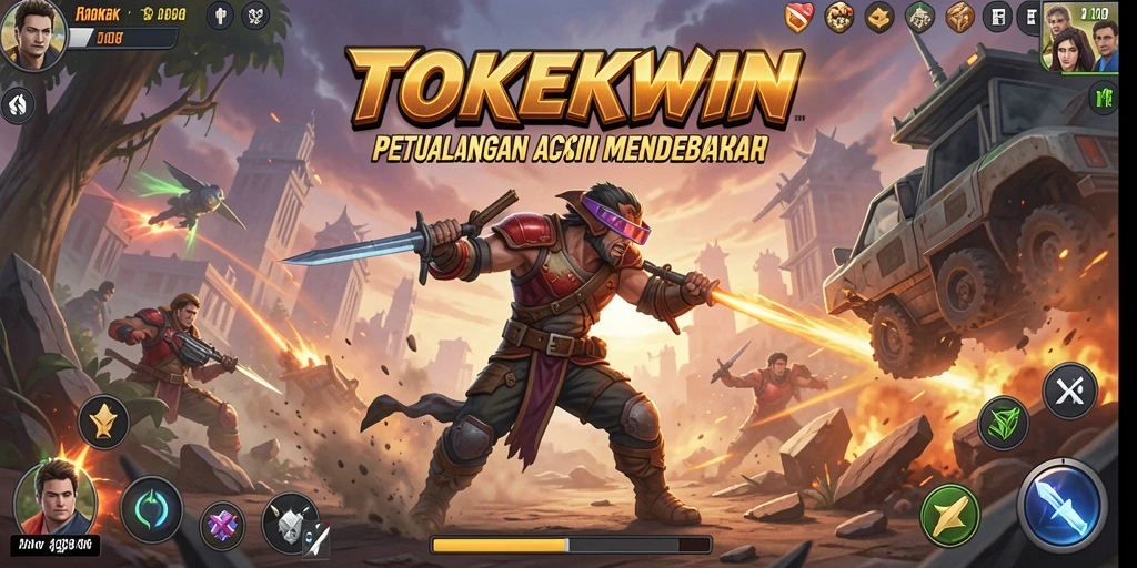 Screenshot menampilkan aksi intens TOKEKWIN dengan grafis memukau.