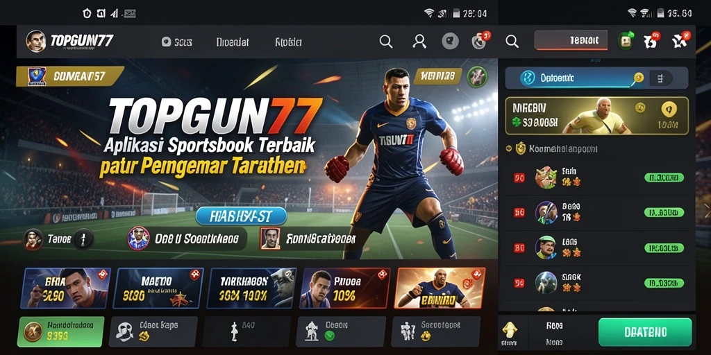 Screenshot TOPGUN77 menampilkan antarmuka taruhan yang intuitif dan menarik.