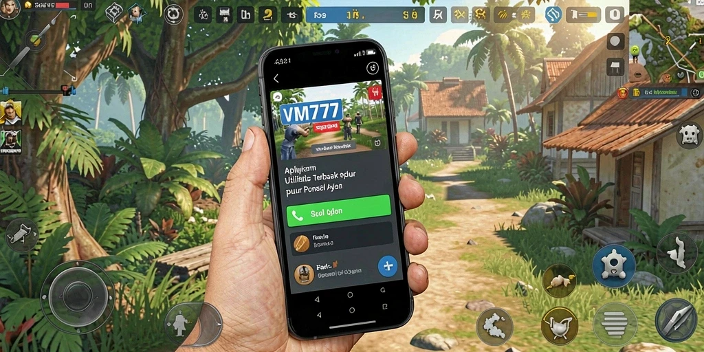 Tampilan antarmuka VM777 dengan fitur utilitas yang menarik.
