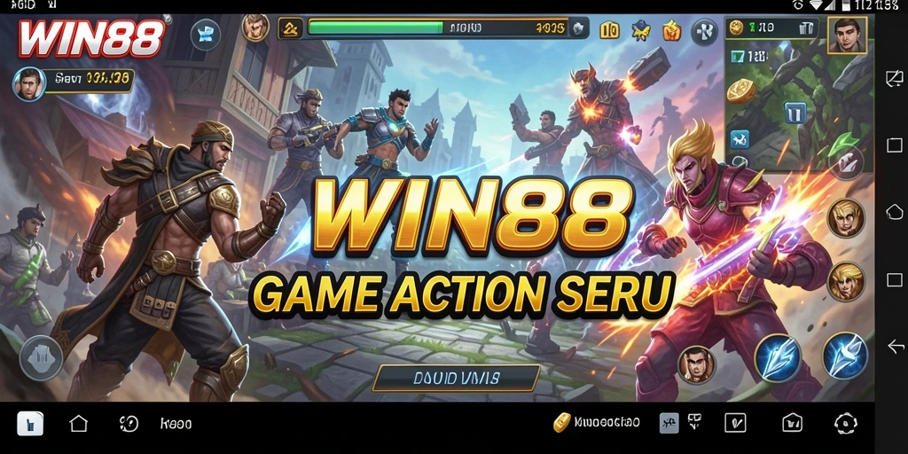 Tangkapan layar gameplay <strong>WIN88</strong> menampilkan aksi mendebarkan dalam pertempuran cepat.